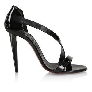 Christian Louboutin Astridal Patent Leather Sandals Black Women’s EU 38/US 8